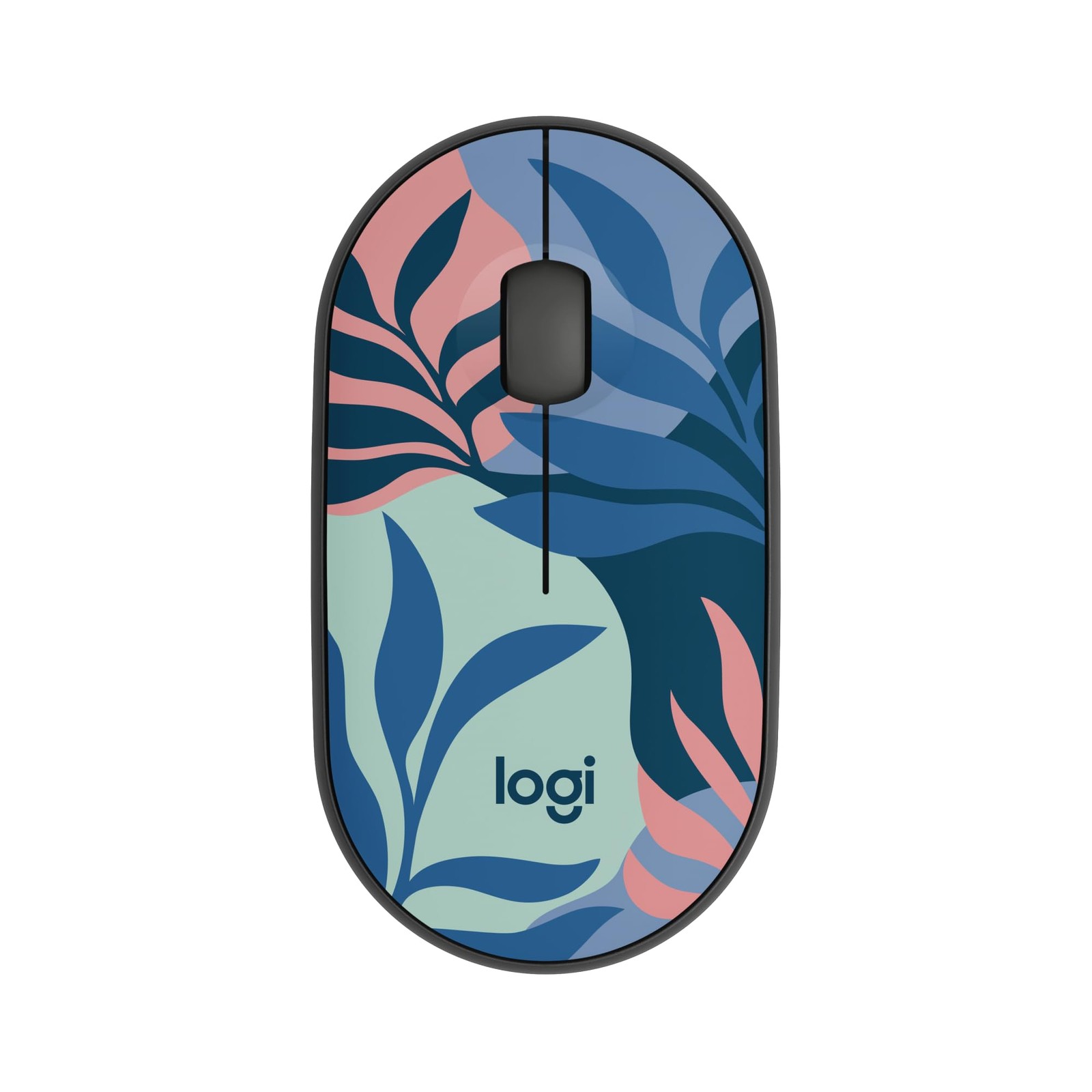 Logitech M340 Wireless Silent Mouse Floral Leaves Compact Design USB Receiver