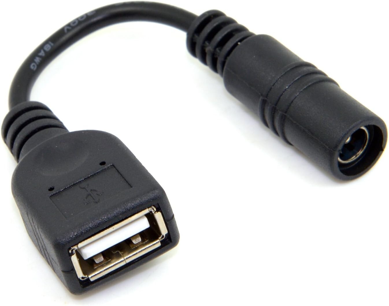 5 pcs - 5V USB Female to DC 5.5x2.1mm Adapter Cable for Phone, Tablet & Light