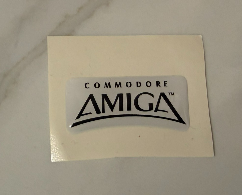 Commodore Amiga Logo Label Sticker Domed