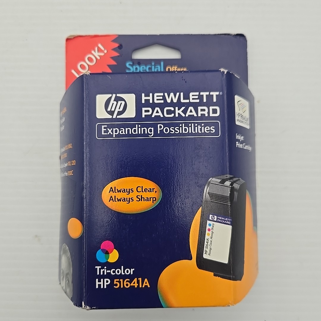 NEW SEALED PACKAGE PRINTER INK HP 51641A Tri-color Inkjet Cartridge 2001 exp