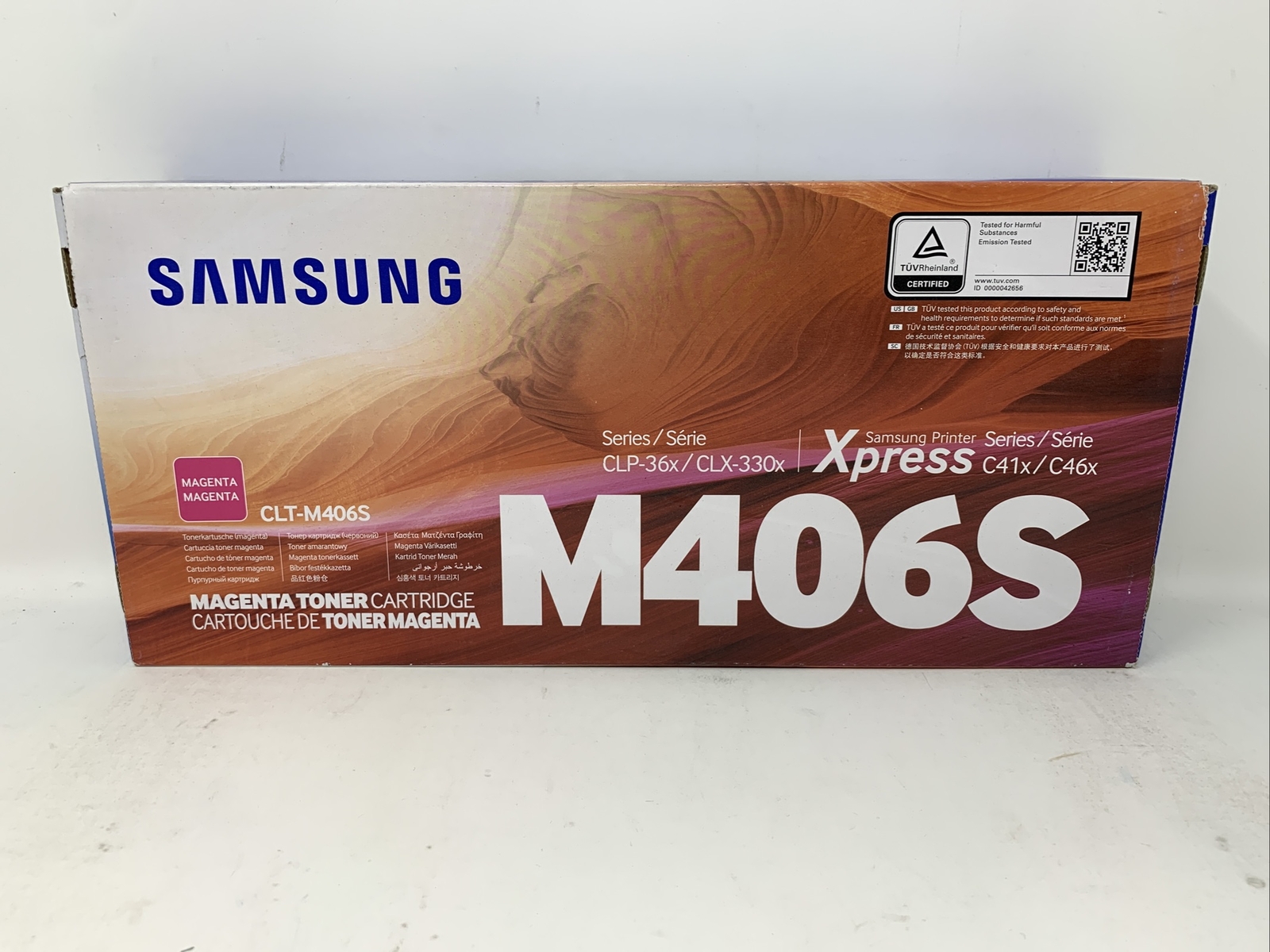GENUINE SAMSUNG MAGENTA TONER CARTRIDGE CLT-M406S NEW C41X/C46X M406S