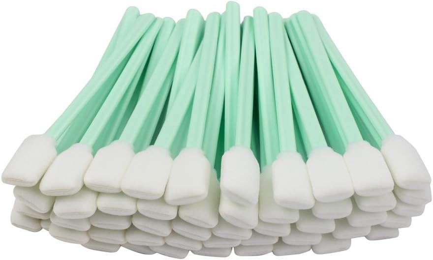 100pc 5.11" Square Rectangle Foam Cleaning Swab Sticks for Solvent Format Ink