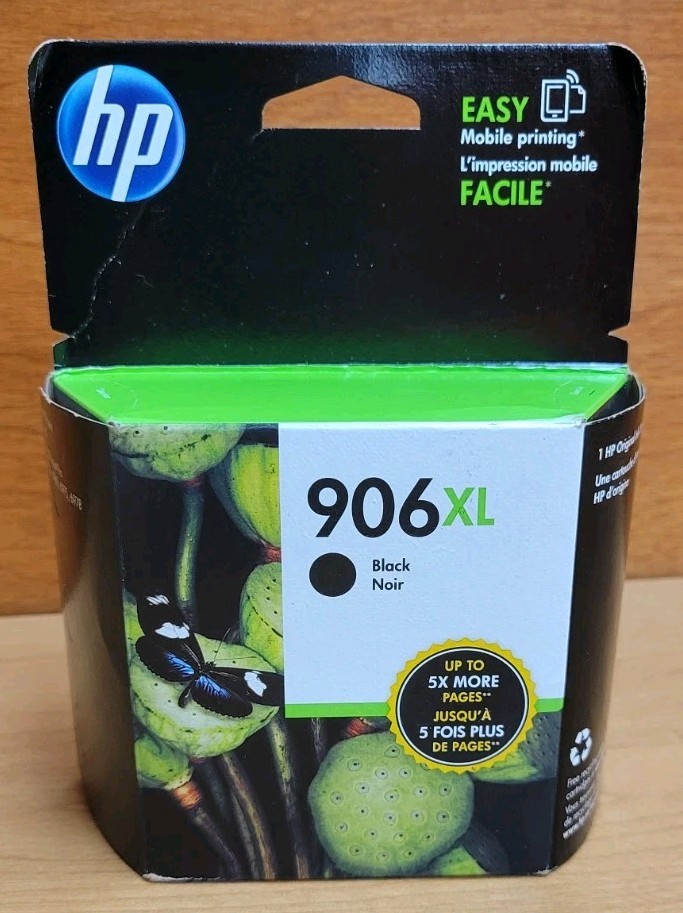 HP 906XL Black High Yield Ink Cartridge OEM Sealed High Yield Exp May 2020 E