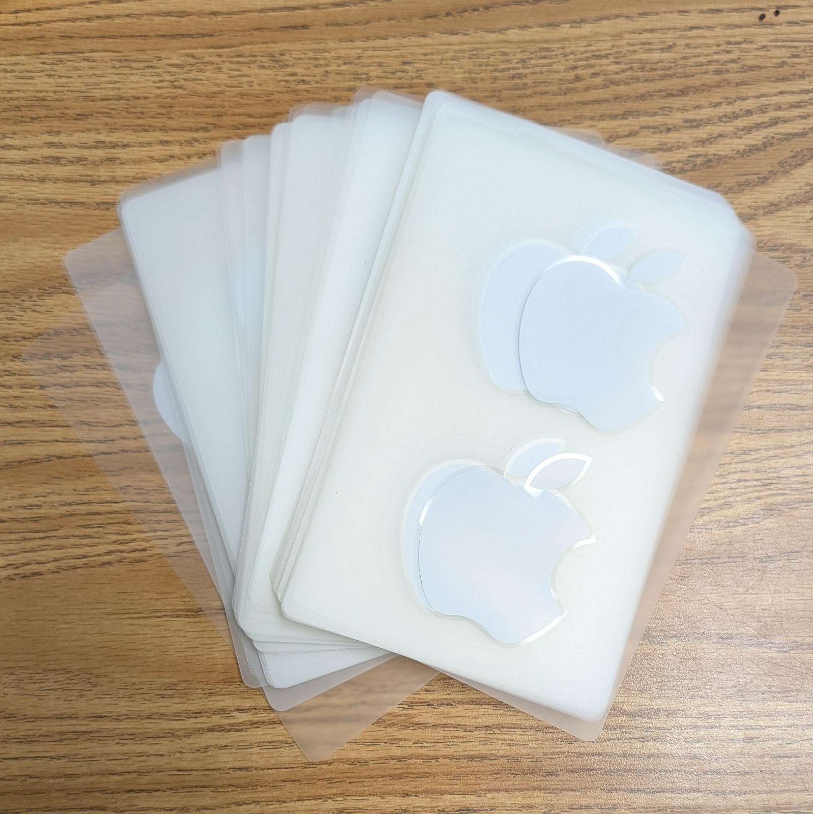Lot Of 100 Apple Logo 2 Stickers Genuine White MacBook iPad Bumper Window Decal
