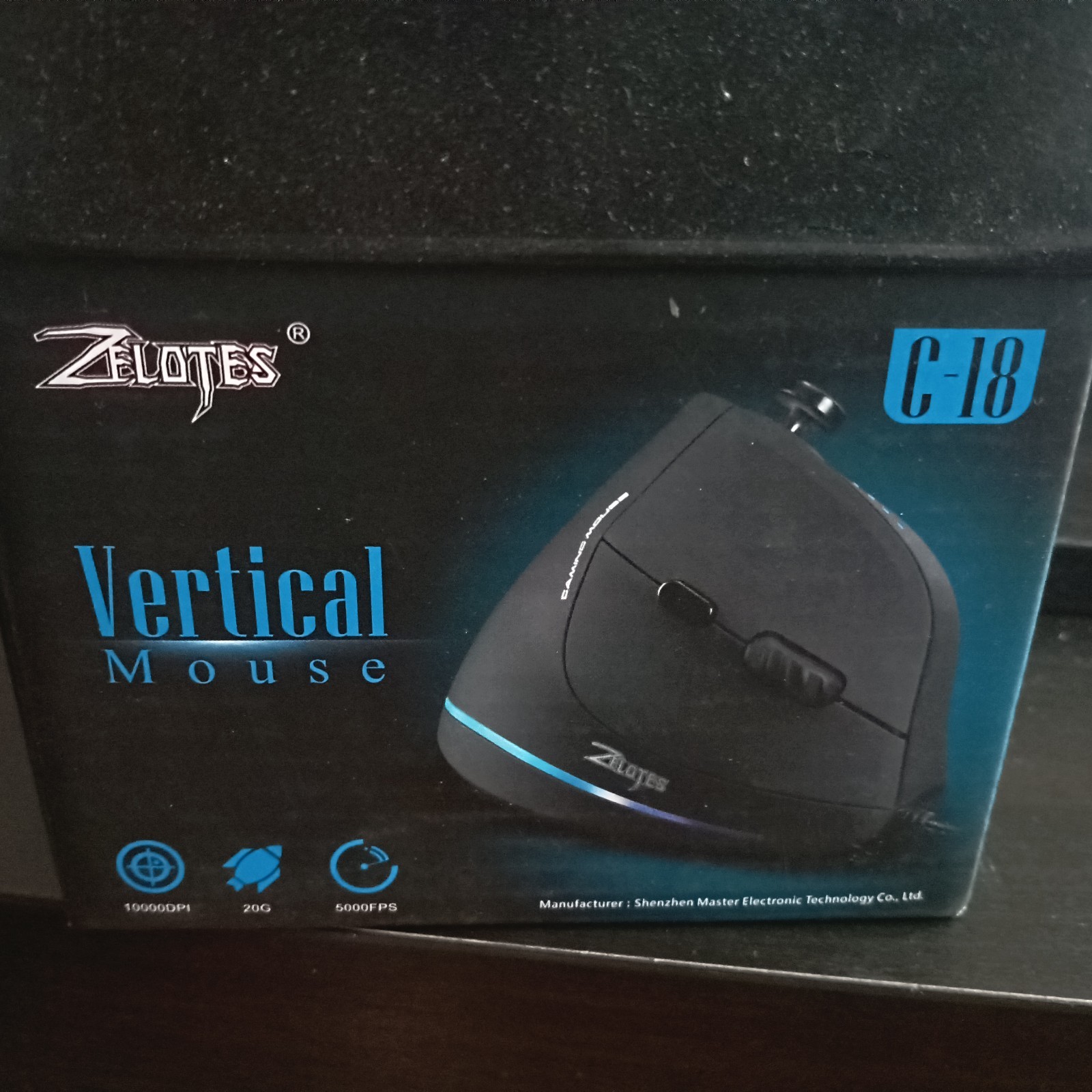 Zelotes C-18 Vertical Wired Gaming Mouse 11 Buttons - Black