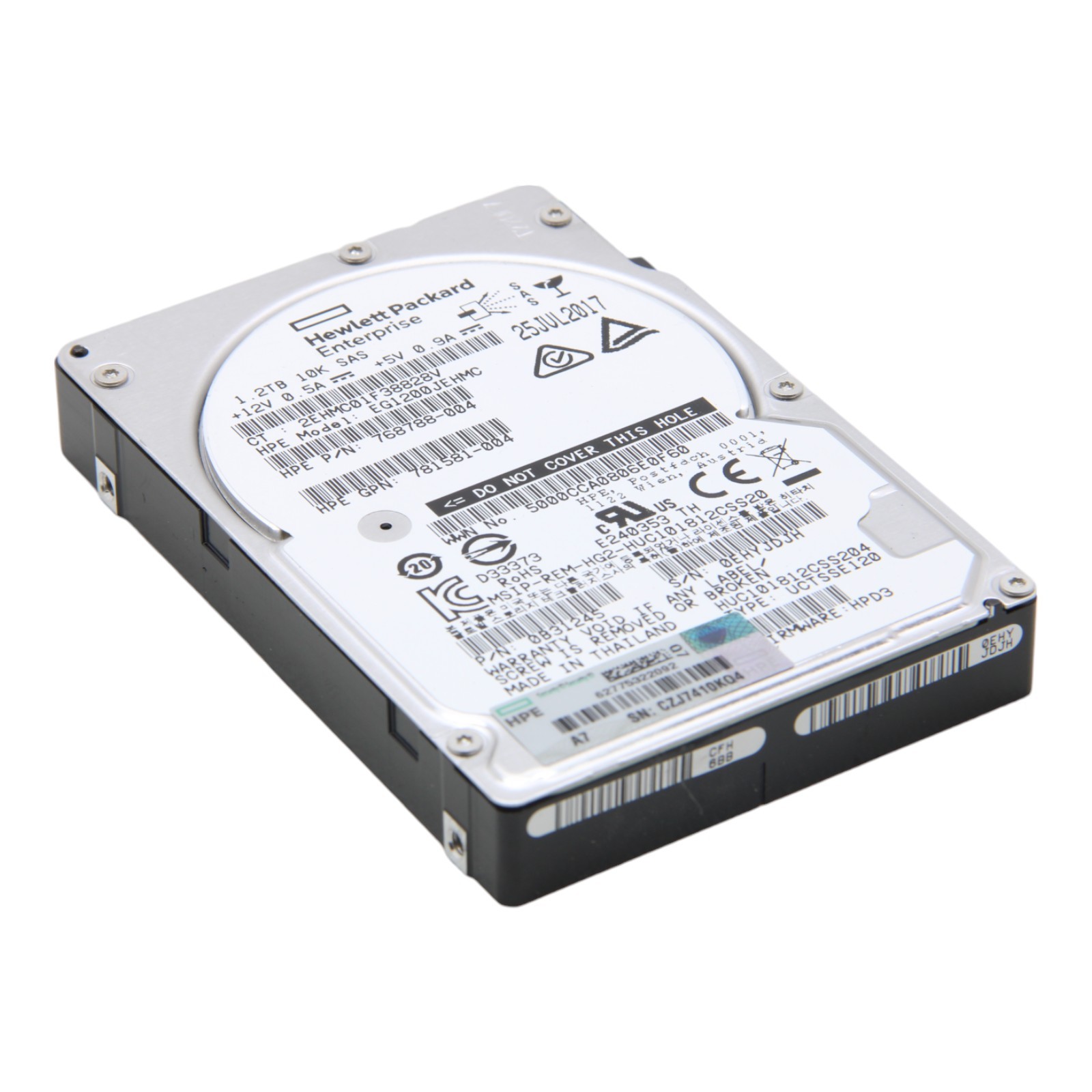 HPE 1.2TB 10K SAS 12Gbps 2.5" 768788-004 HUC101812CSS204 Hard Drive HDD