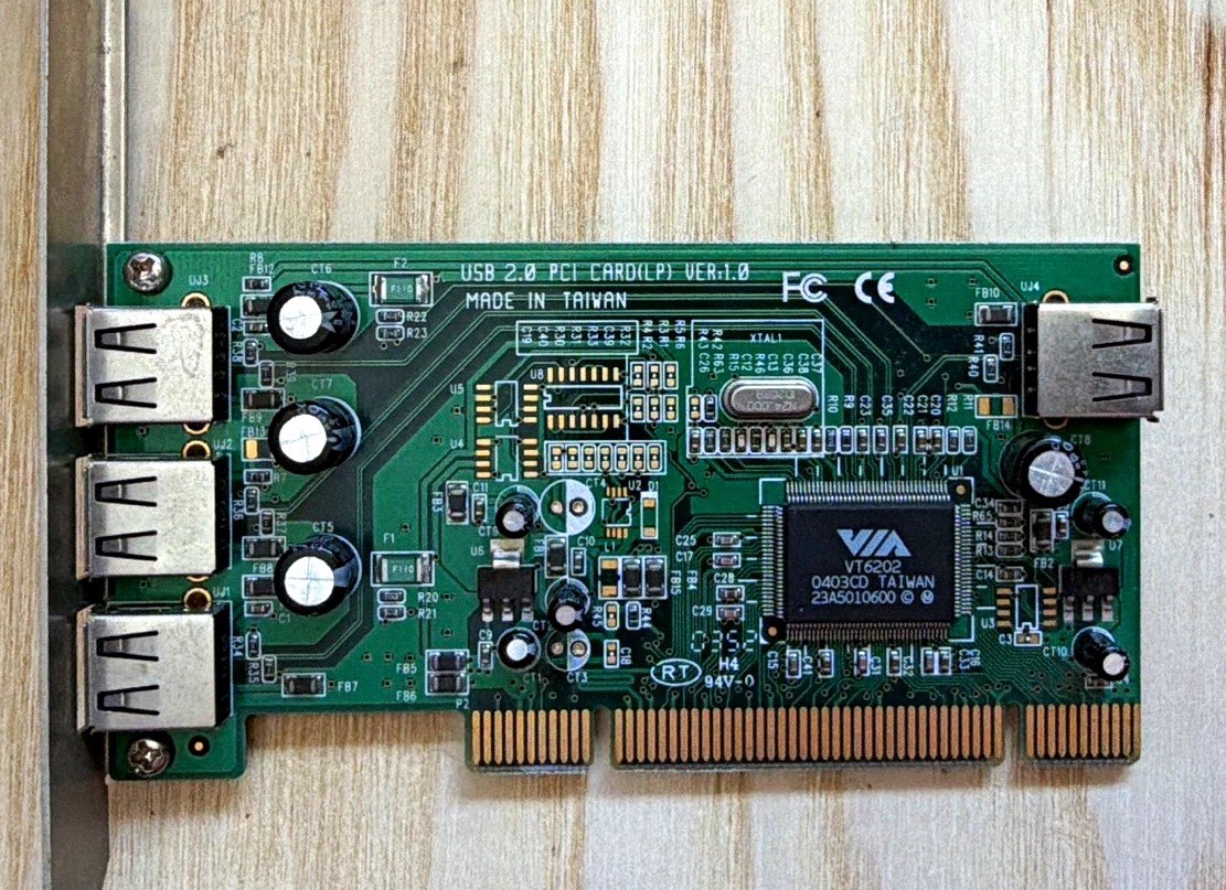 READ DETAILS PCI USB 2.0 4-Port Host Expansion Card VER:1.0 B/N: T-24-F-114178