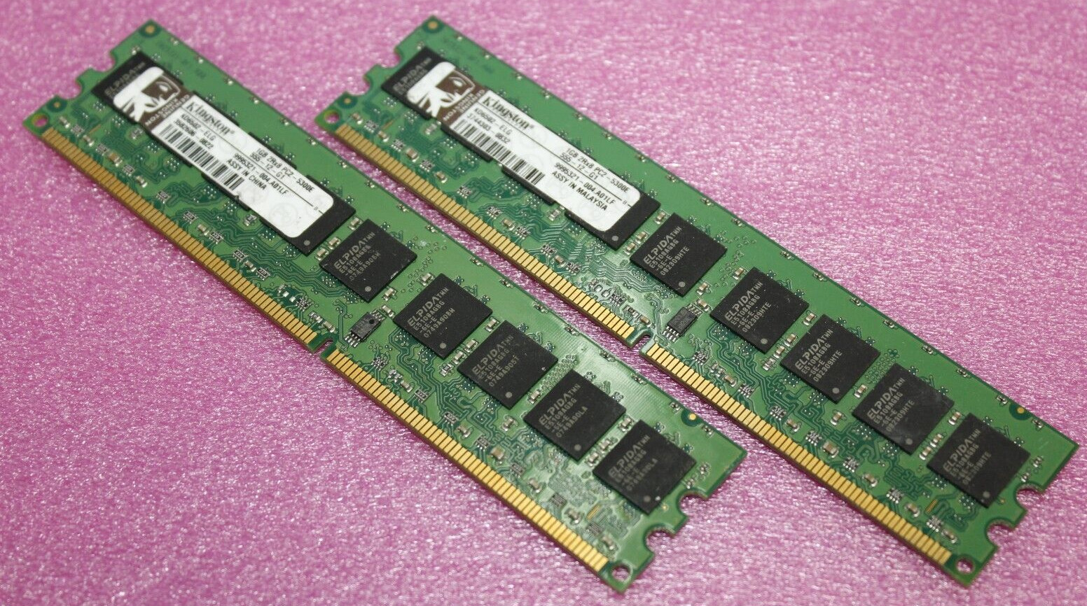 Kingston 2GB (2X1GB) 2Rx8 PC2-5300E ECC Server Memory Ram KD6502-ELG