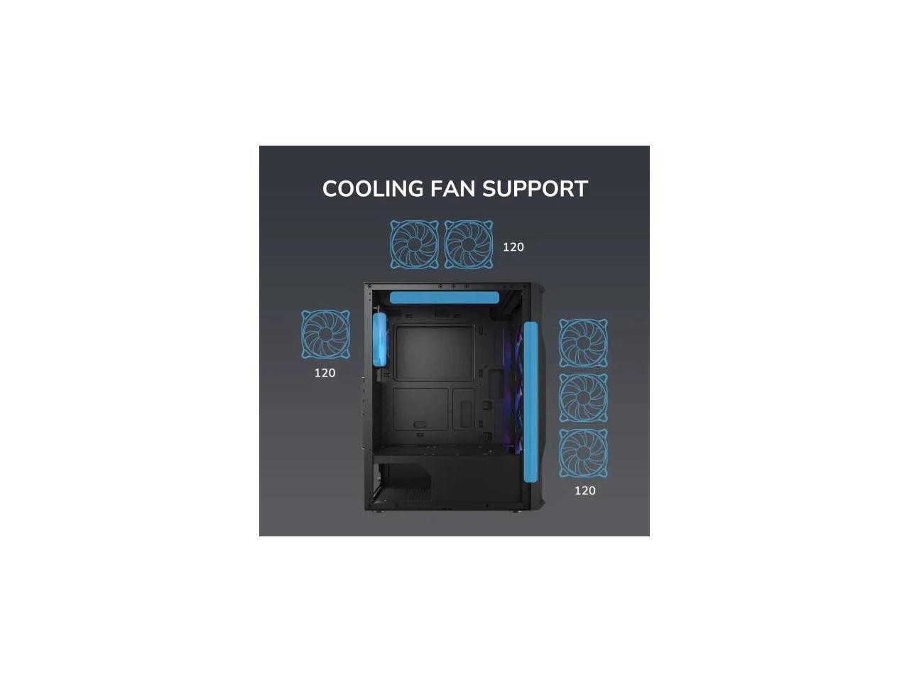 MX110 RGB Mid-Tower ATX PC Case  Built for Basics. Ready for More.  4X COUGAR