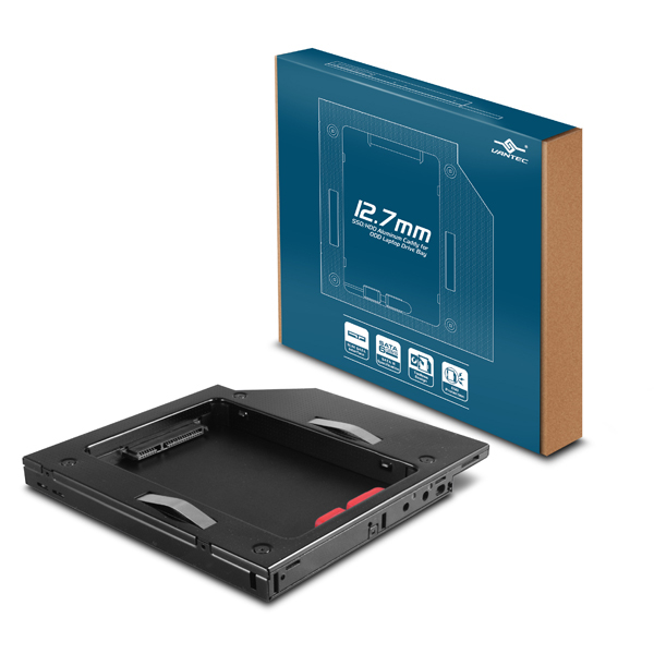 Vantec SSD/HDD Aluminum Caddy for 12.7mm ODD Laptop Drive Bay