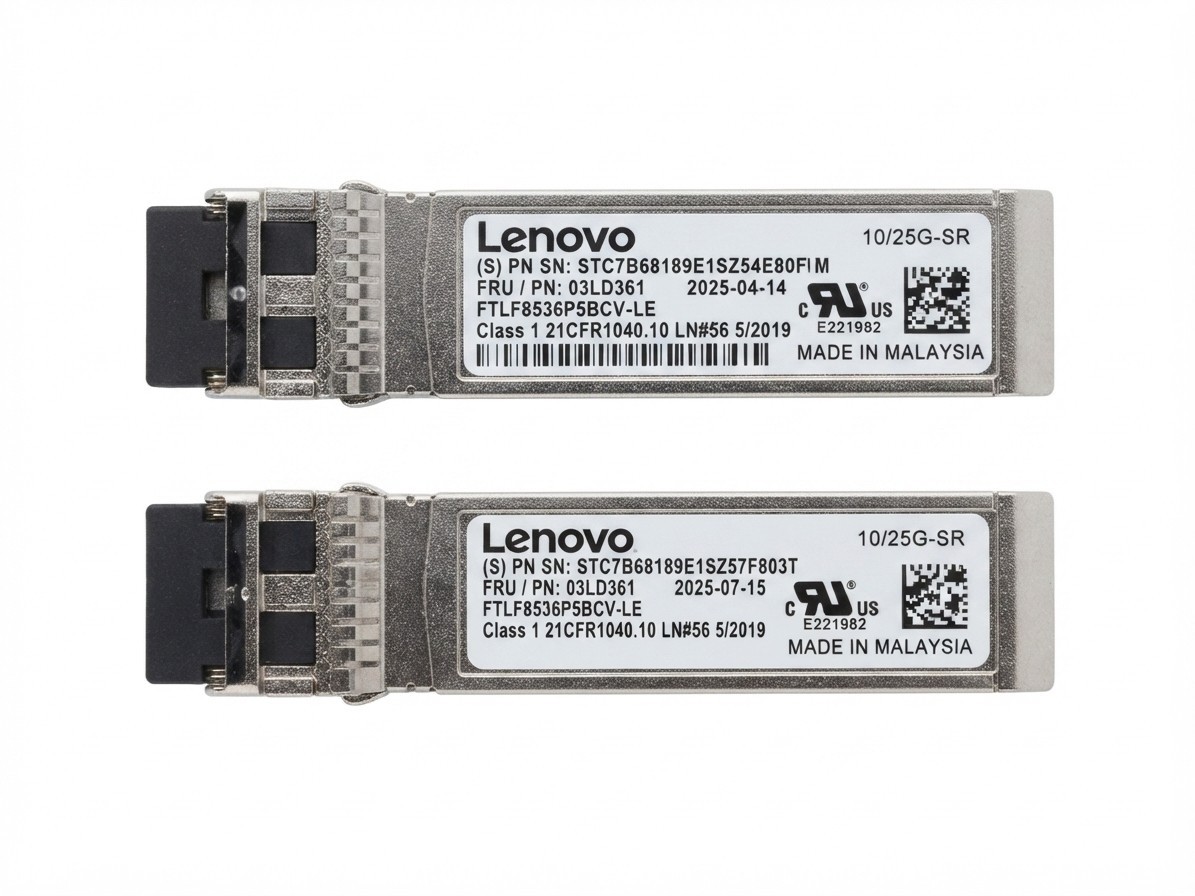 Lot of 2 Lenovo 03LD361 10/25G SFP+SFP28 Networking Optical Transceiver