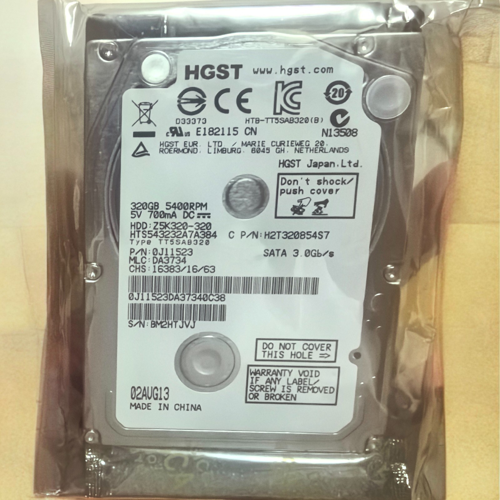 New Hitachi 320GB HTS543232A7A384 5400RPM Sata 2.5" Laptop HDD Hard Disk Drive