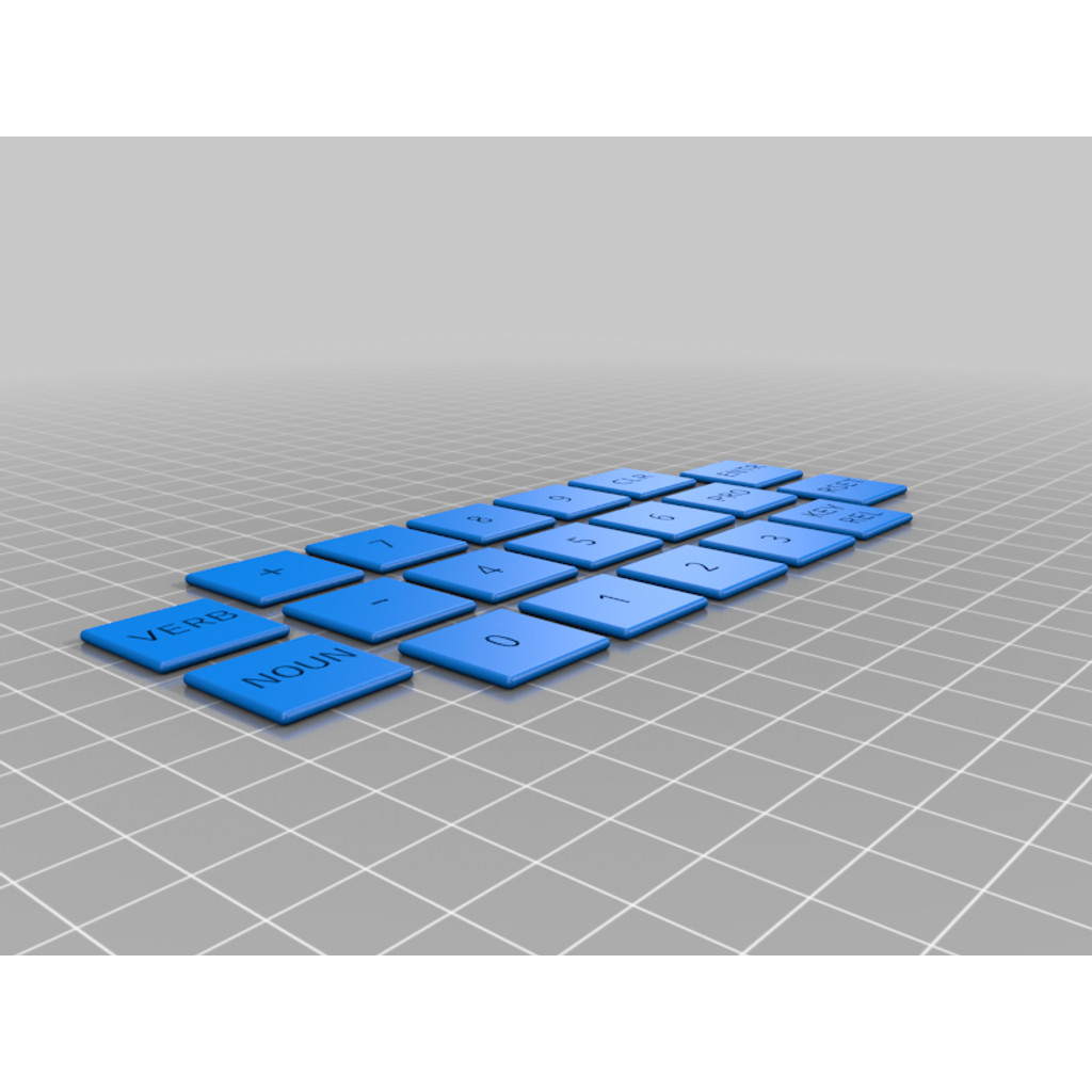 Open DSKY Key Caps 3D-Printed