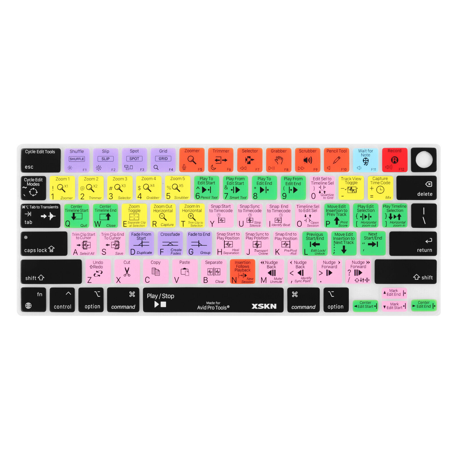 XSKN US EU Avid Pro Tools Keyboard Cover for 2022-2024 Macbook Air 13.6/15.3