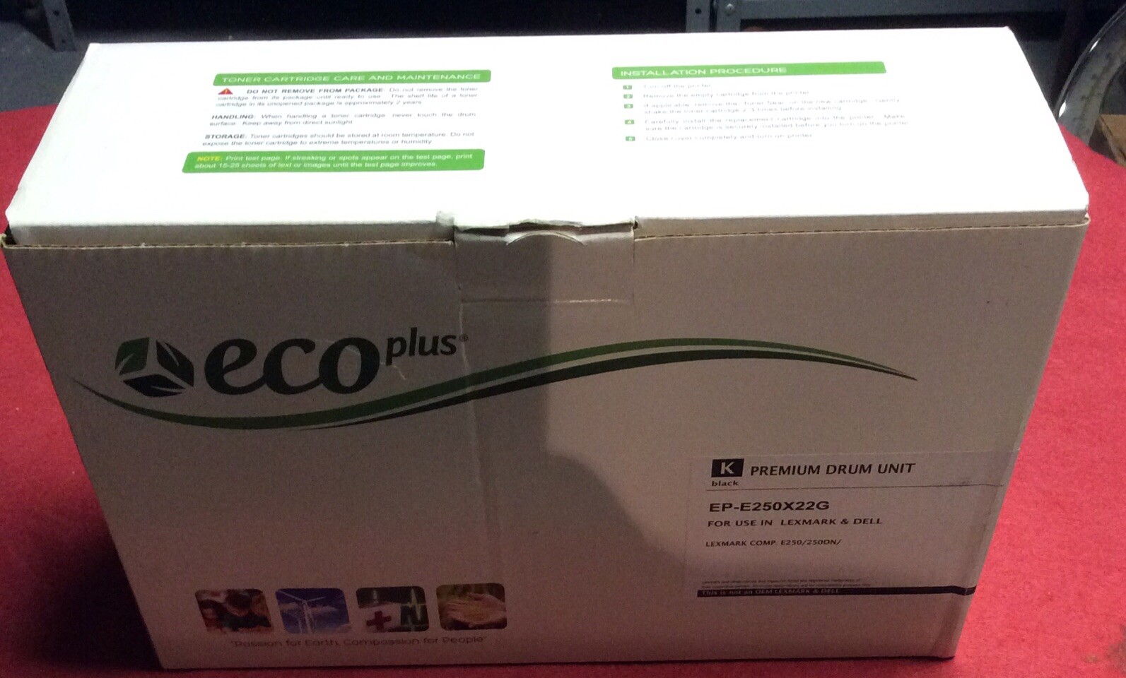 LEXMARK & Dell E250X22G Premium Drum Unit Eco Plus E250 /250DN. (k Black )