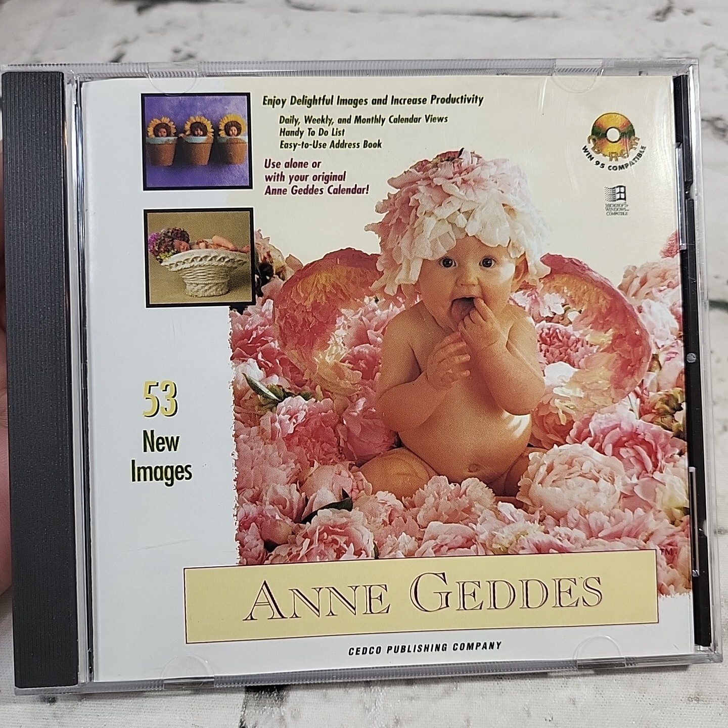 Anne Geddes Images and Productivity CD-Rom Windows 1998 Calendar Address Book