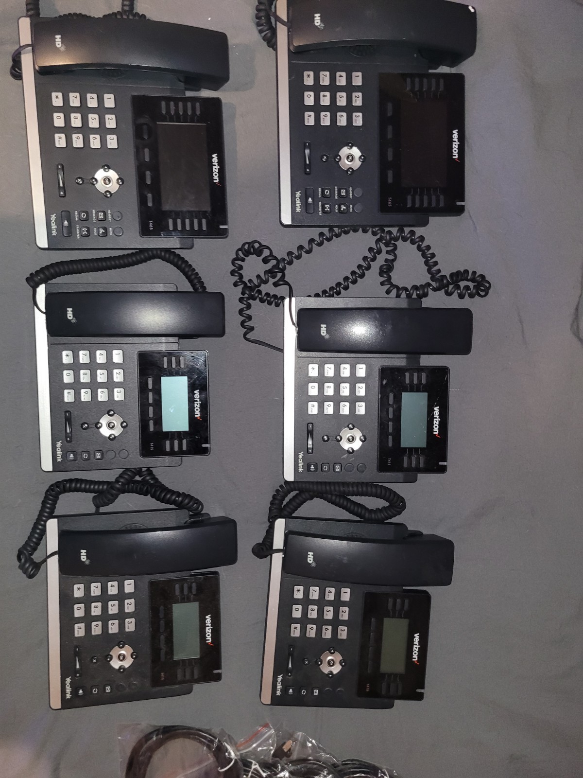 Lot of 6 Yealink SIP-T41S IP Phone - Black 