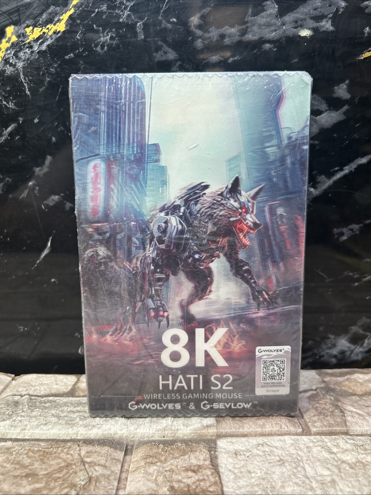 G-Wolves HATI S2 8K Wireless Optical Lightweight Gaming Mouse. New Sealed