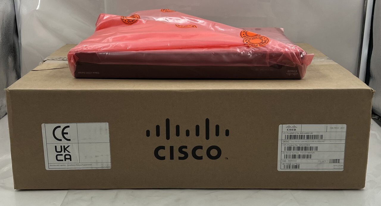 CISCO 4300 SERIES ISR4321/K9 V07 INTEGRATED SERVICES ROUTER Z800-44681-06 IOS-XE