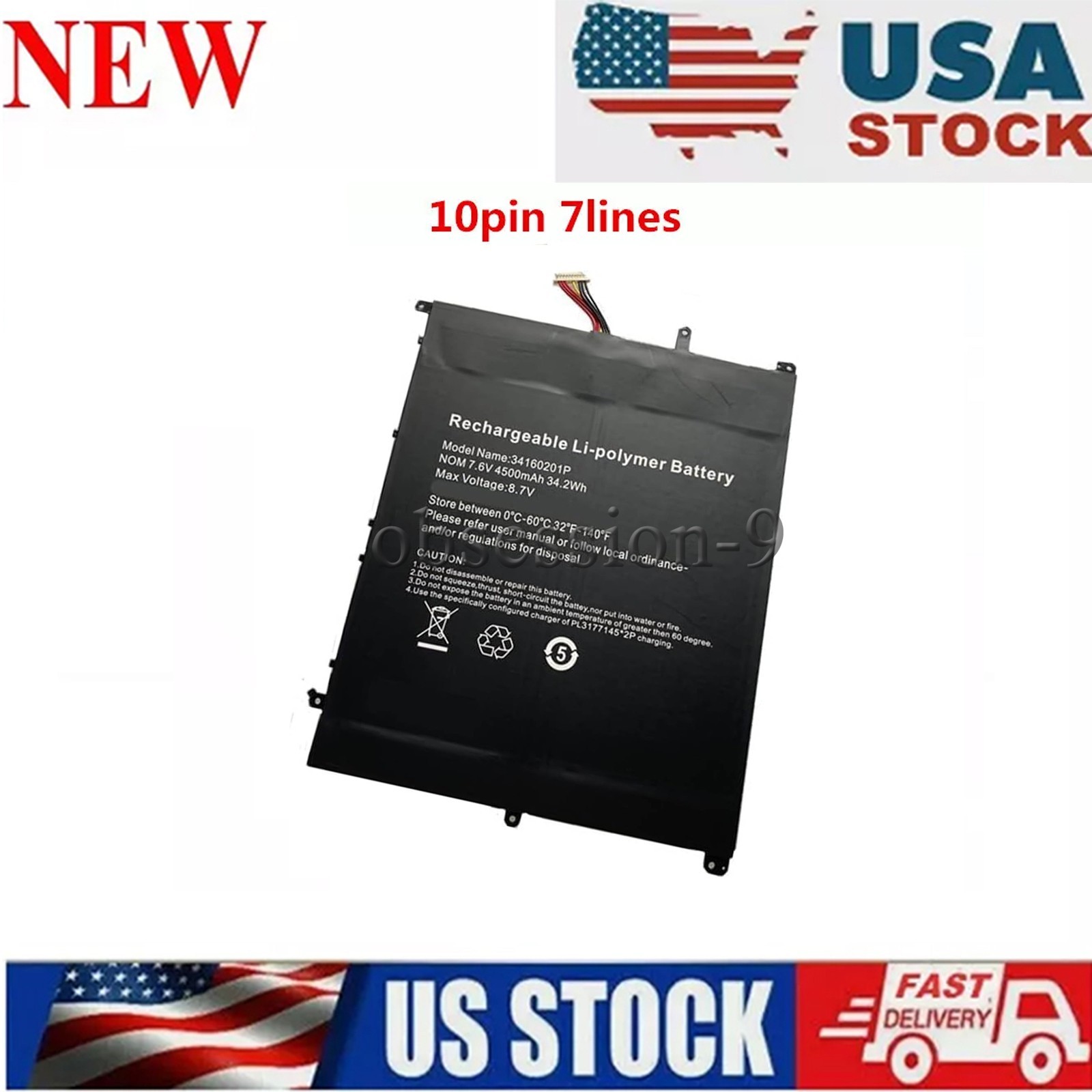 NV-3178185-2S 34160201P Battery For Gateway Gwtn141-1Bl "GRADE A" 7.6V 4500Mah