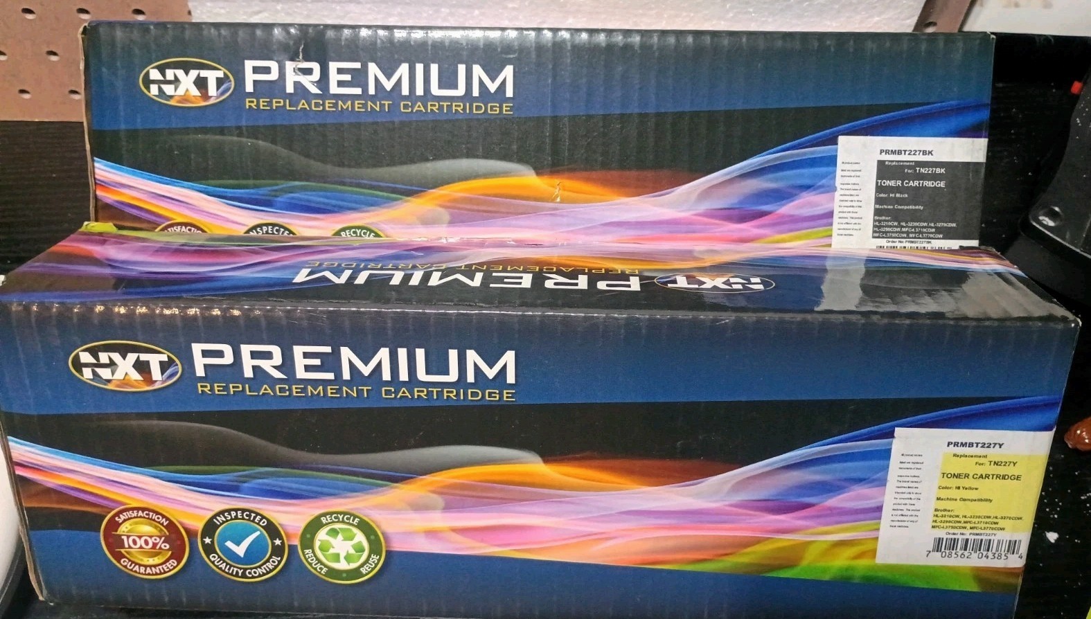 2 New NXT Premium Replacement Cartridges PRMBT227BK & PRMBT227Y for Brothers