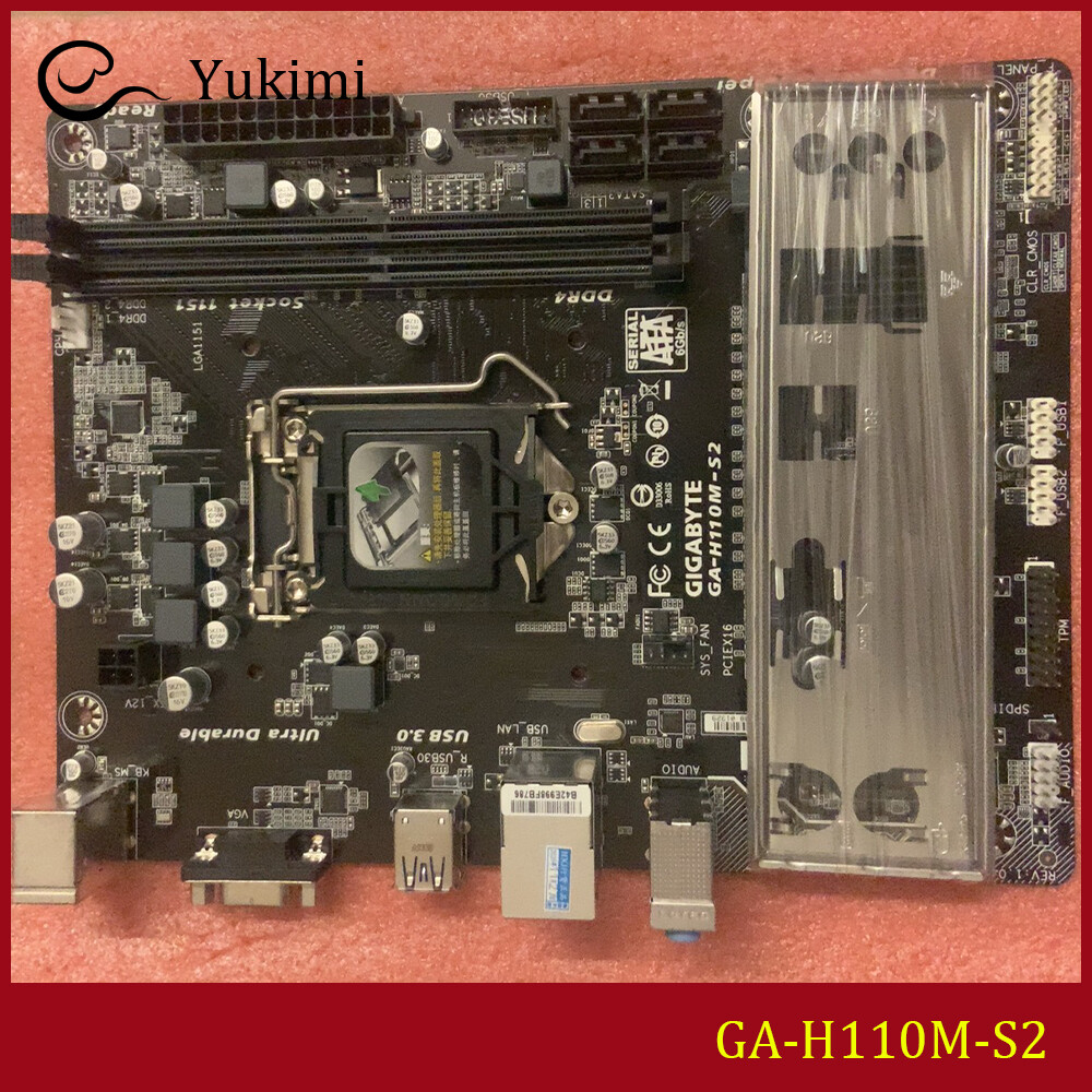 FOR GIGABYTE GA-H110M-S2 DDR4*2 32GB VGA LGA1151 Micro ATX Motherboard Test OK