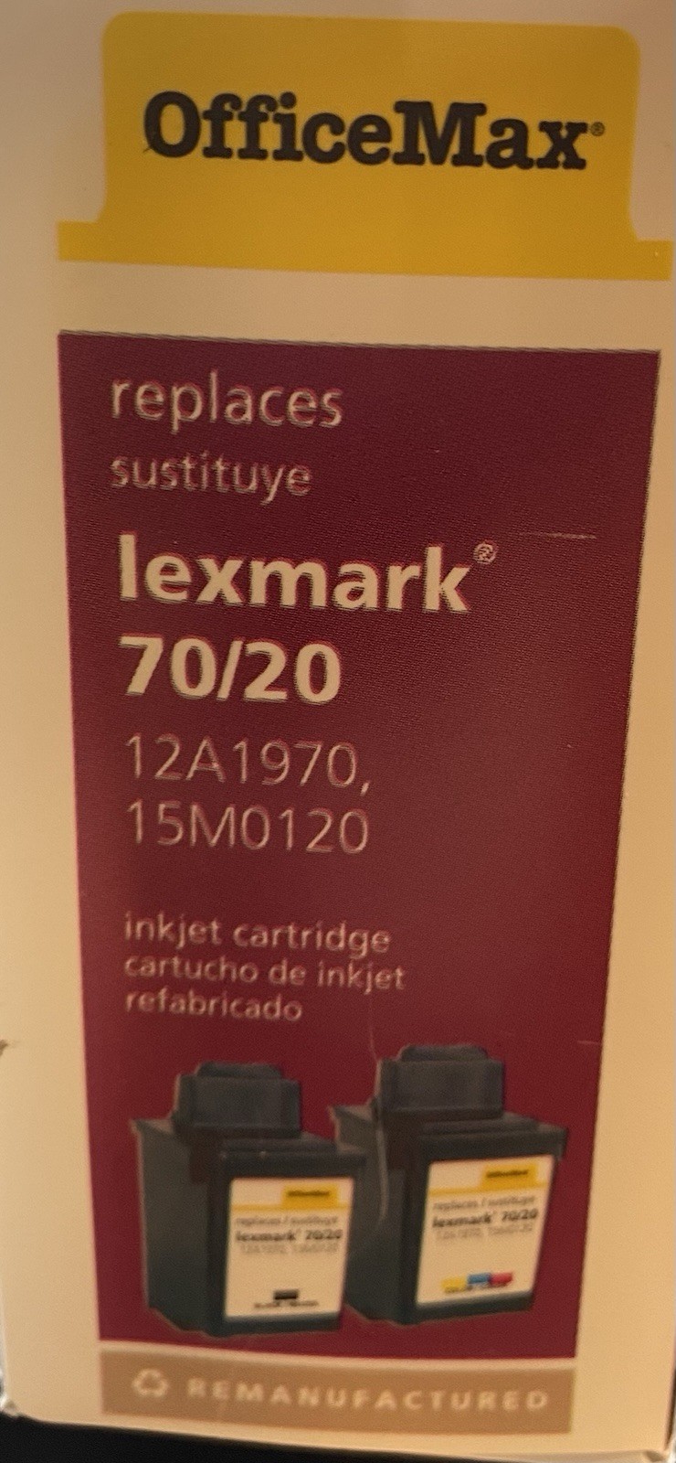 Lexmark 70/20 (12A1970 Blk) (15M0120 Color) Ink Replacement Cartridges