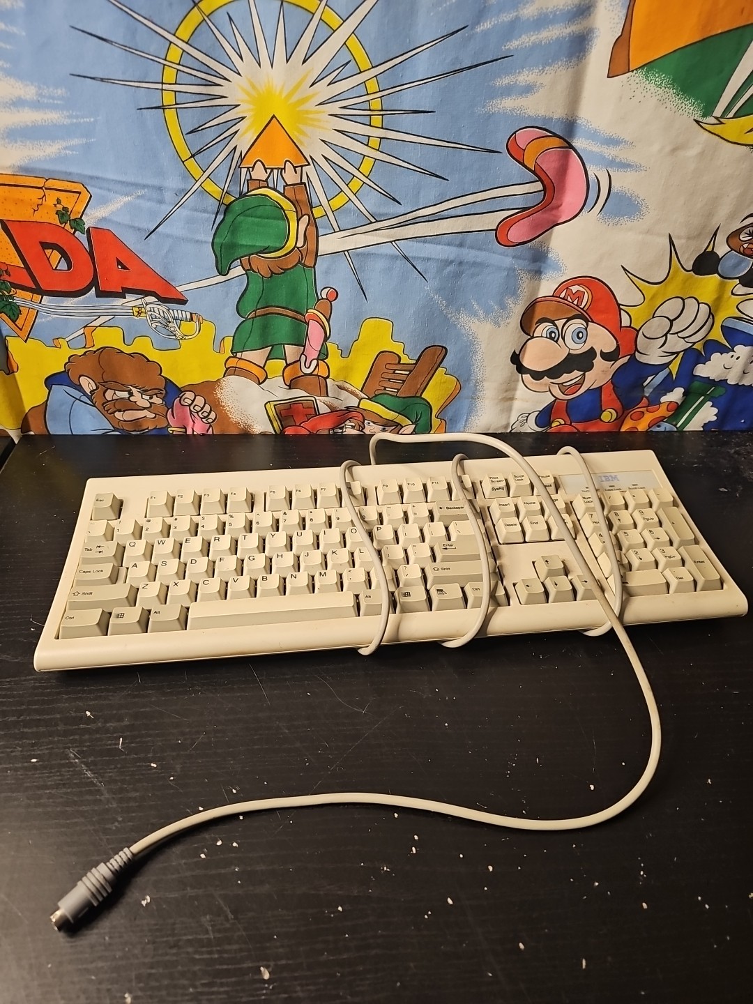 Vintage Genuine OEM IBM KB-8923 Keyboard - Clicky Keys Blue Logo