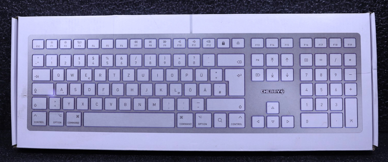 NEW SEALED Cherry KC 6000C Slim Wired USB-C Keyboard for Mac Silver White US