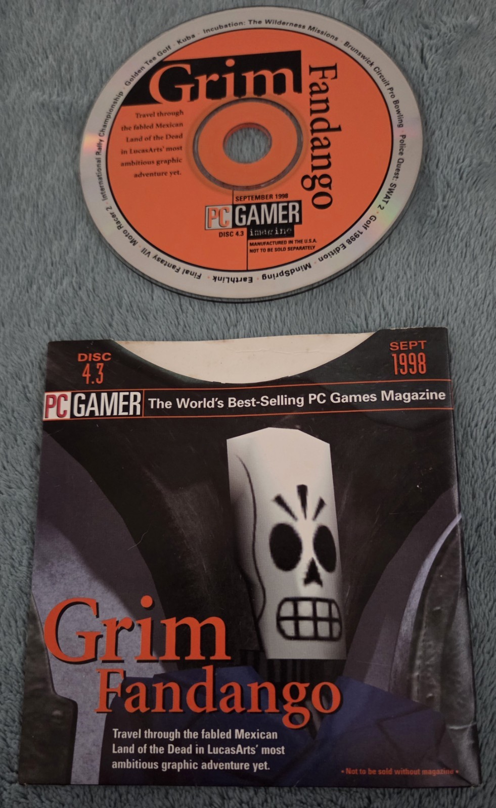 PC Gamer Magazine CD-Rom Disc 4.3 Sep 1998 Police Quest SWAT 2 Final Fantasy VII