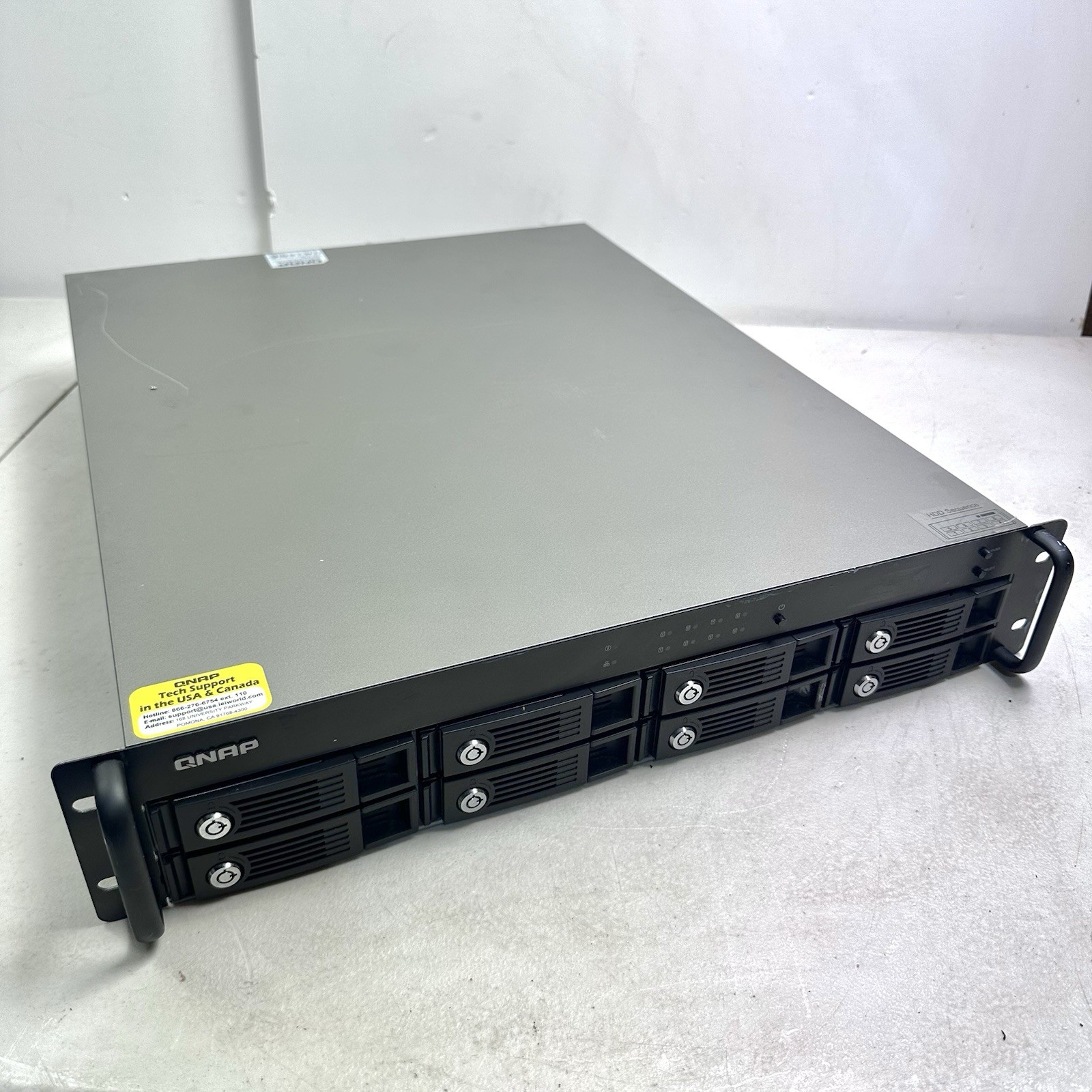 QNAP TS-809U 2U 8 Bay Turbo NAS Server Attached Storage Array 8 2TB HDD TESTED