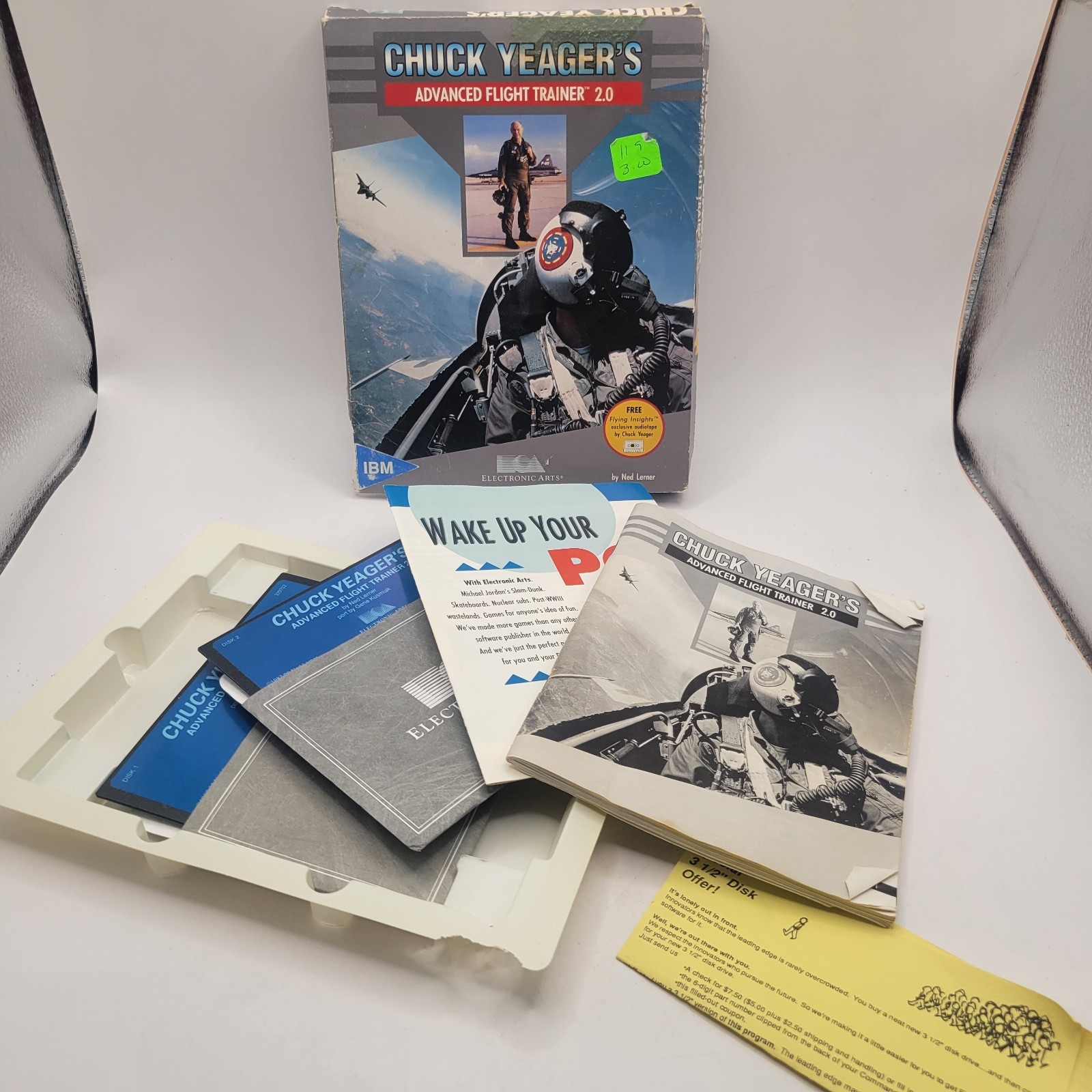 1987 Chuck Yeager’s Advanced Flight Trainer 2.0 Floppy Disc Ned Lerner