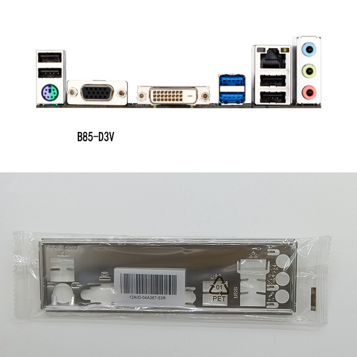 For Gigabyte GA-B85-D3V Shield IO I/O Rear Baffle Backplate Motherboard