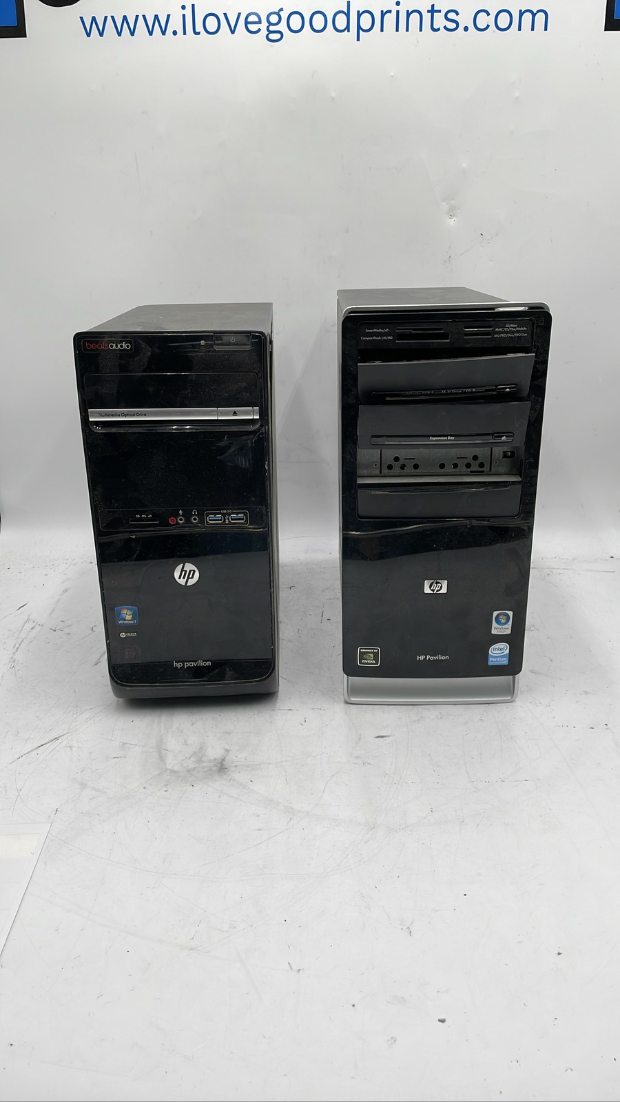HP Pavilion Desktop Towers p6-2133w & a6000 Intel Pentium No HDD Lot Of 2