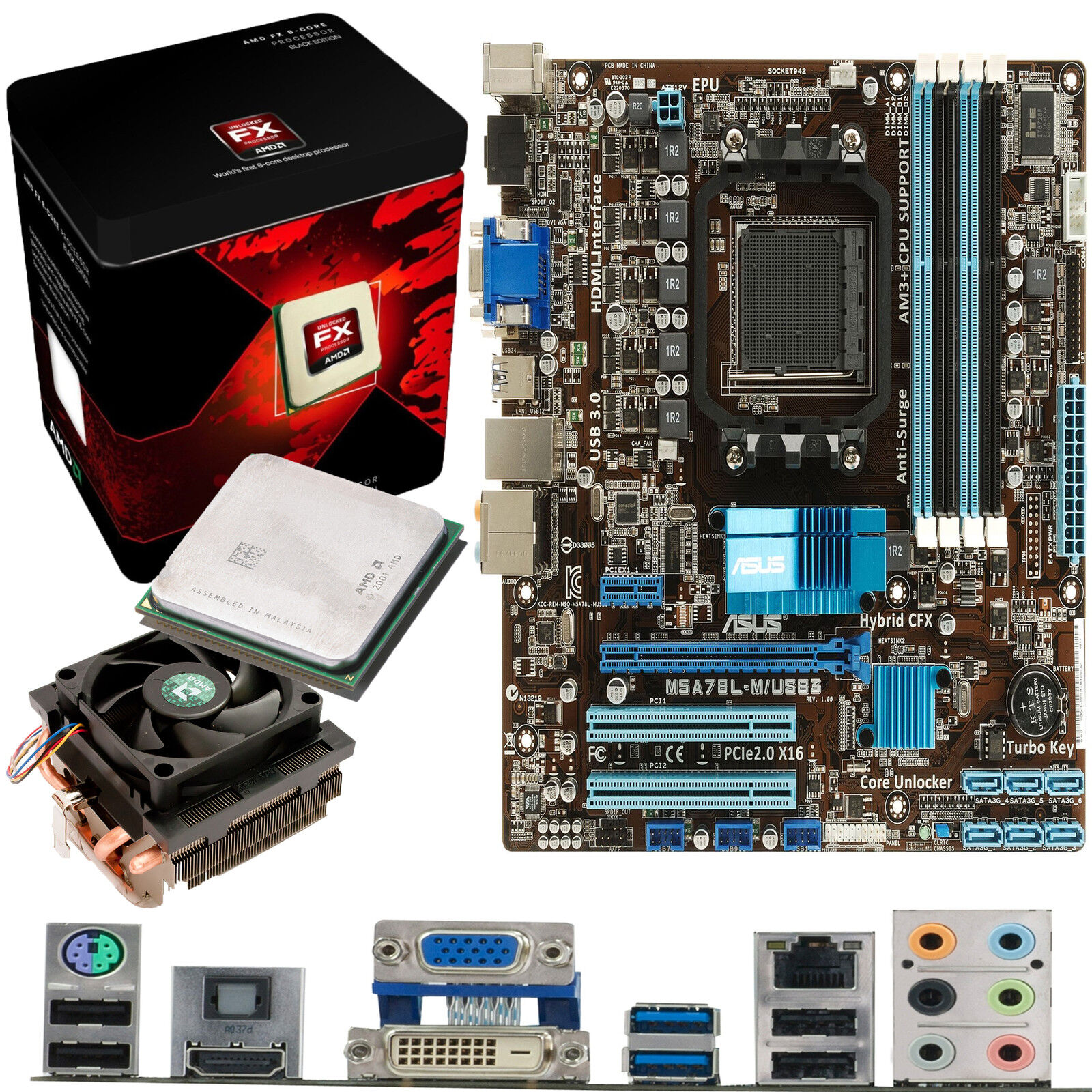 AMD X8 Core FX-8350 4.0Ghz & ASUS M5A78L-M USB3 - Board & CPU Bundle