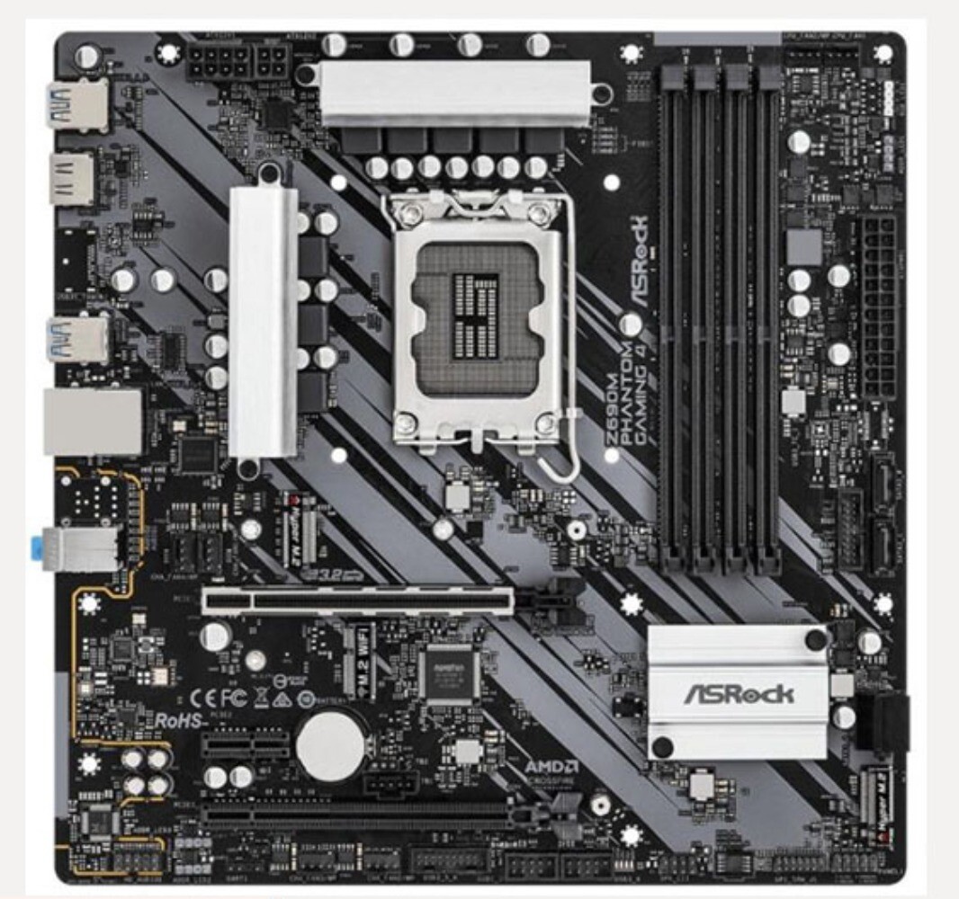 ASRock Z690M Phantom Gaming 4 Desktop For Intel Z690 DDR4 Motherboard LGA 1700