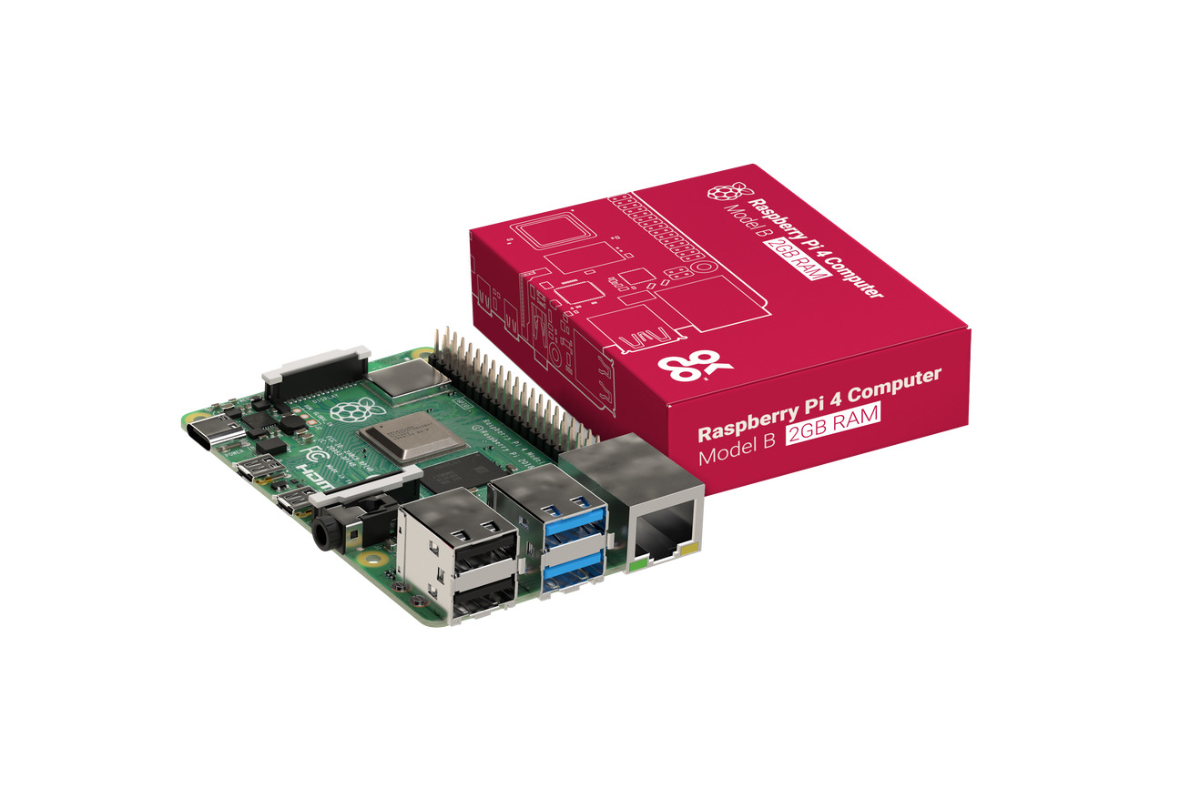 Raspberry SC15184 Pi 4 Model B (2GB) Quad Core 64 Bit WiFi Bluetooth