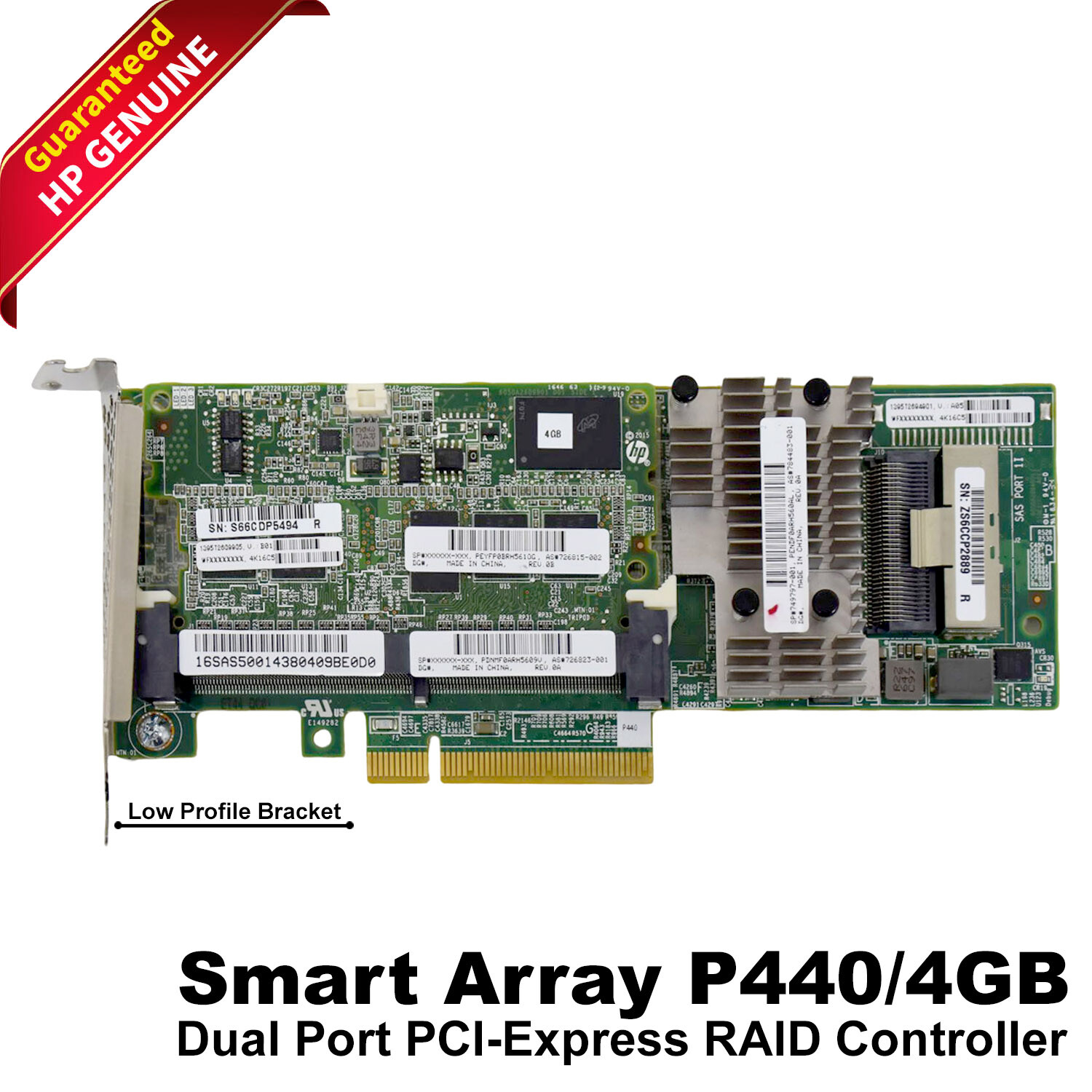 HP Smart Array P440 4GB FBWC 12Gb 1-port SAS Controller LP 749797-001 726821-B21
