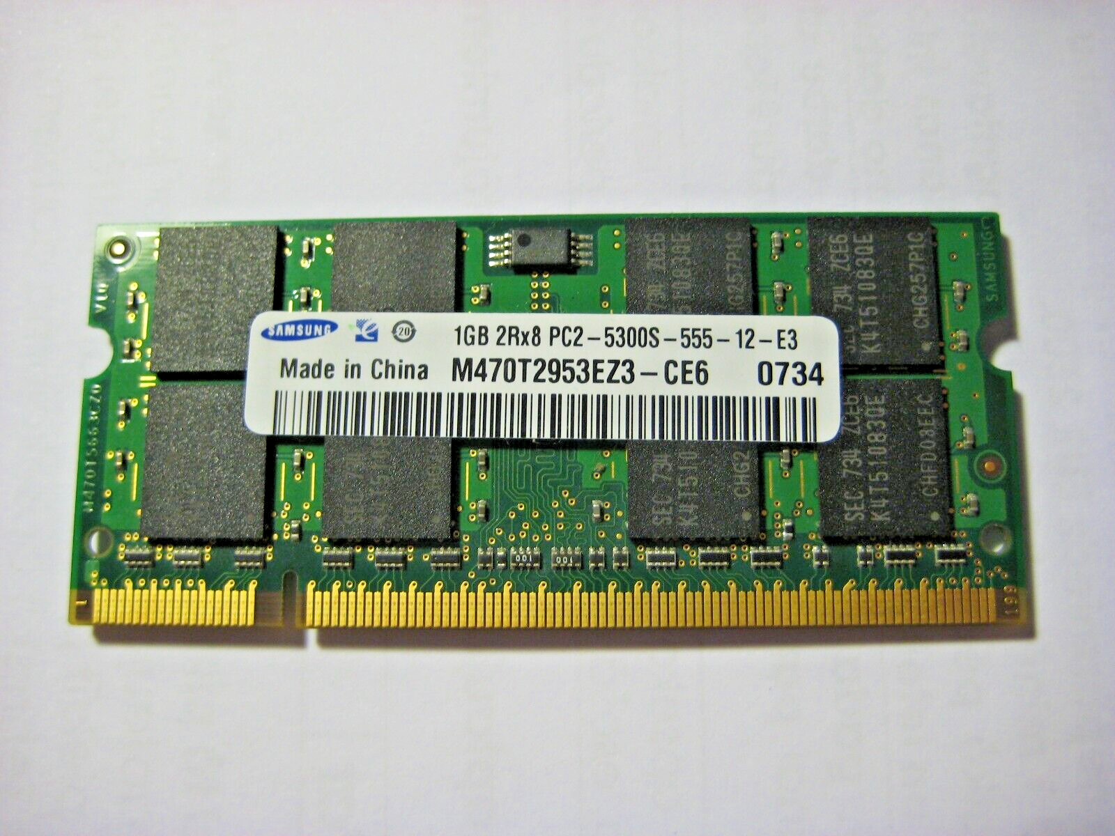 Lot 2/pcs, Genuine, Notebook, Laptop SAMSUNG, RAM 1GB, 667MHZ, DDR2, PC2-5300S