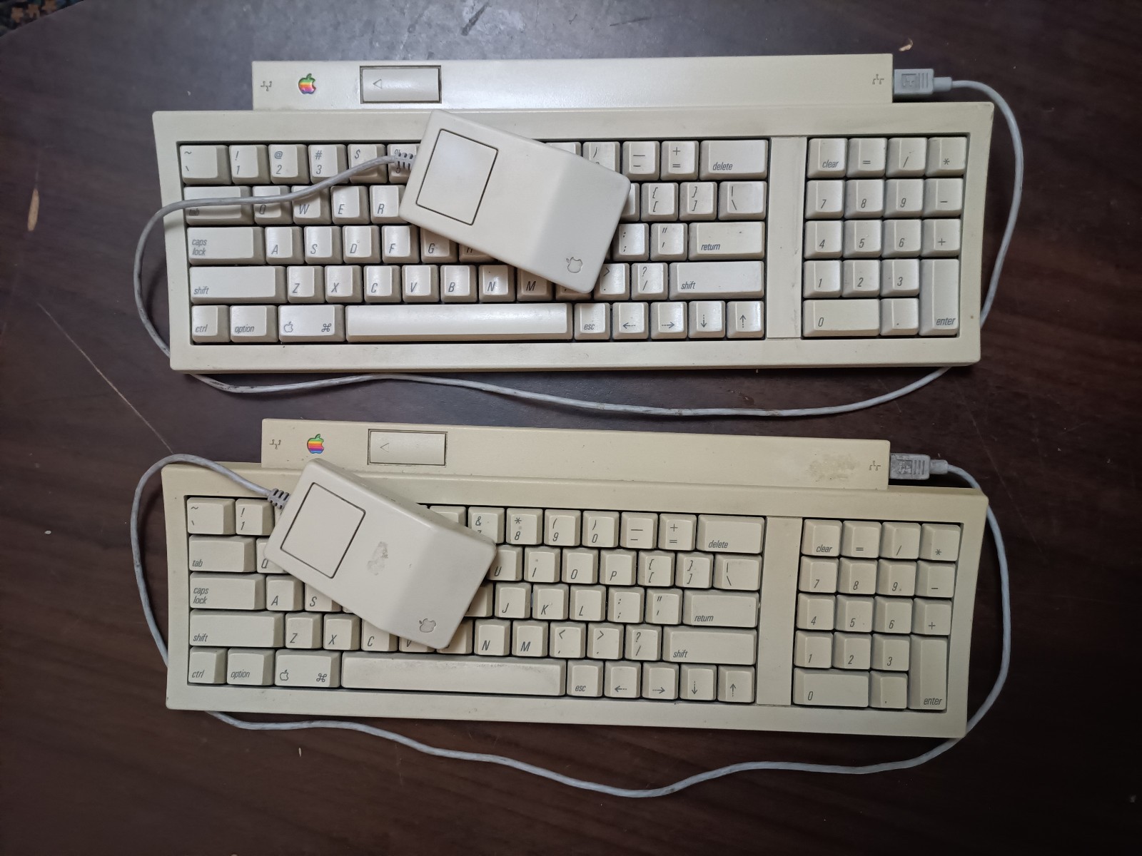 Apple Keyboard II M0487 + Apple ADB Mouse G5431 Bundle (1 set)