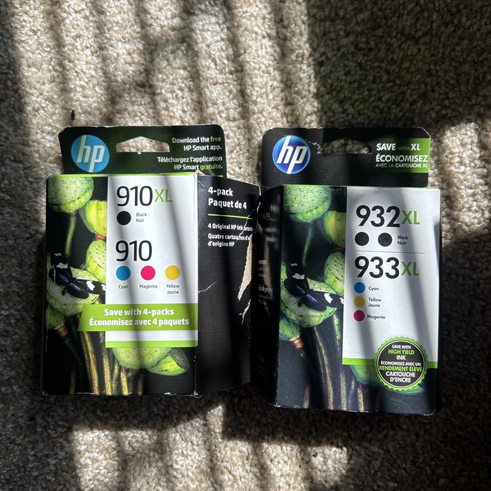 HP 3JB41AN 910XL/910 4 Pieces Ink Cartidges - Black/Cyan/Magenta/Yellow