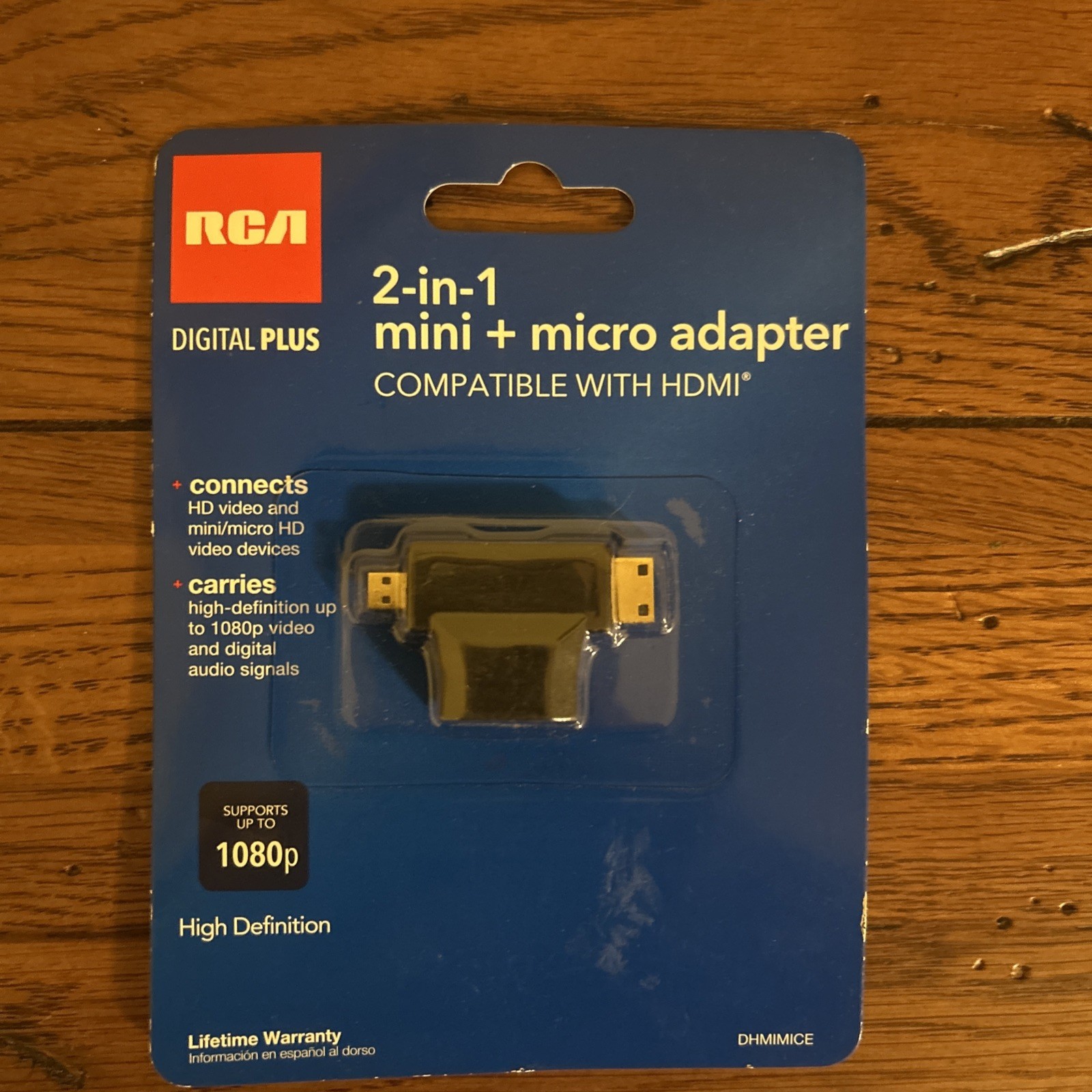 RCA 2-In-1 HDMI Female to HDMI Mini/Micro HDMI Adapter DHMIMICE Brand New