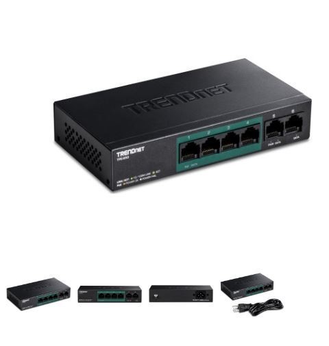 USED TRENDNET 6-PORT FAST ETHERNET POE+SWITCH TPE-S50/A