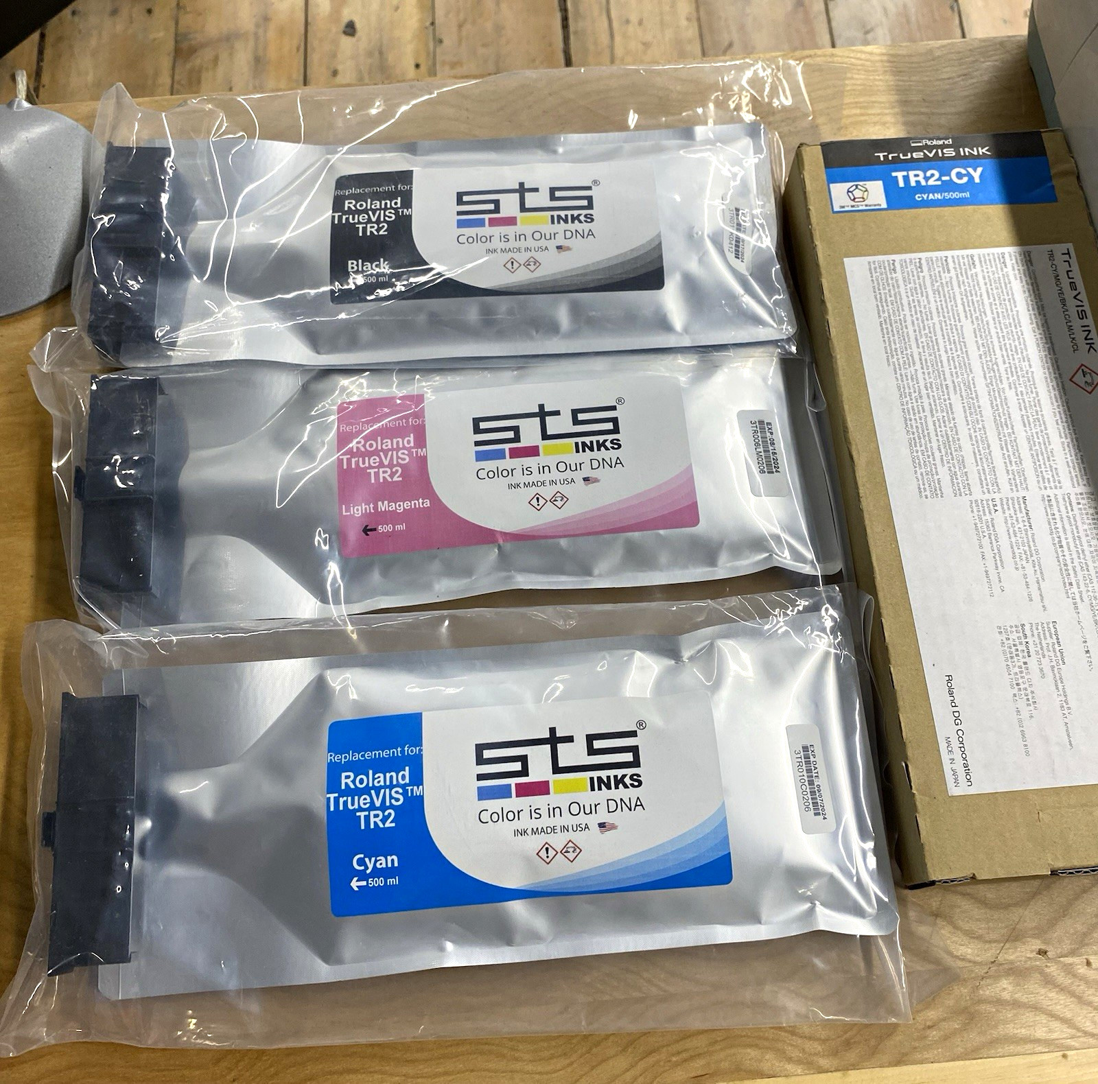 STS Inks Compatible Roland TrueVIS TR2 Inkjet Ink CY/LM/BLK 500ml