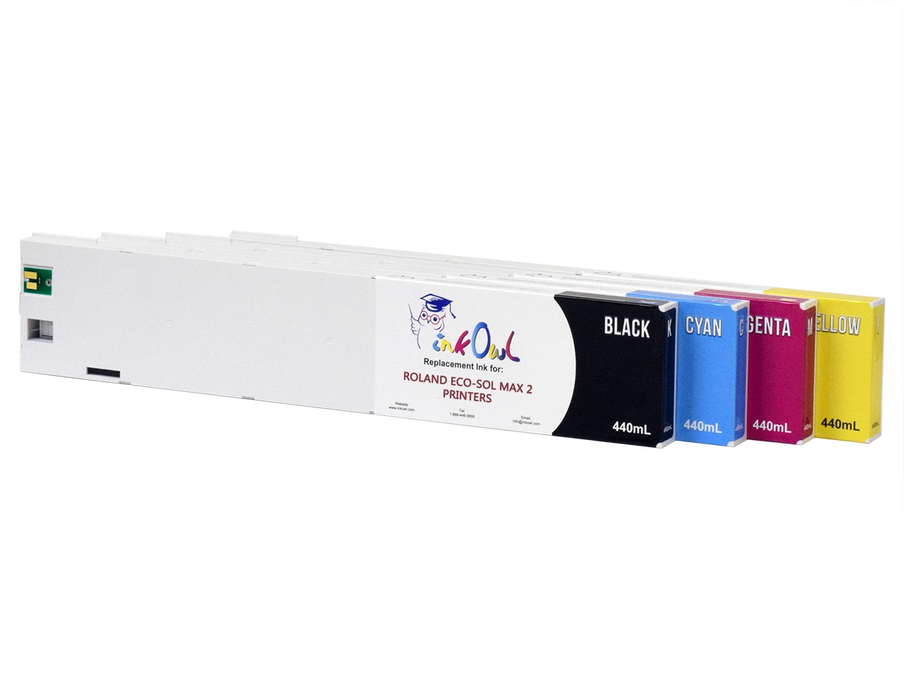 4x440ml InkOwl Compatible Cartridge Pack for Roland ECO-SOL MAX 2