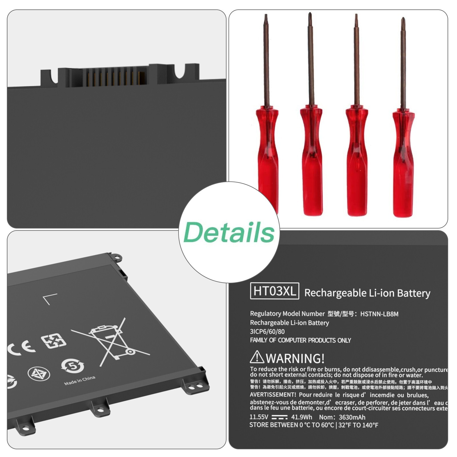 HT03XL L11119-855 Battery for HP Laptop Pavilion 14-CE 15-DA 15-DB 15-DW