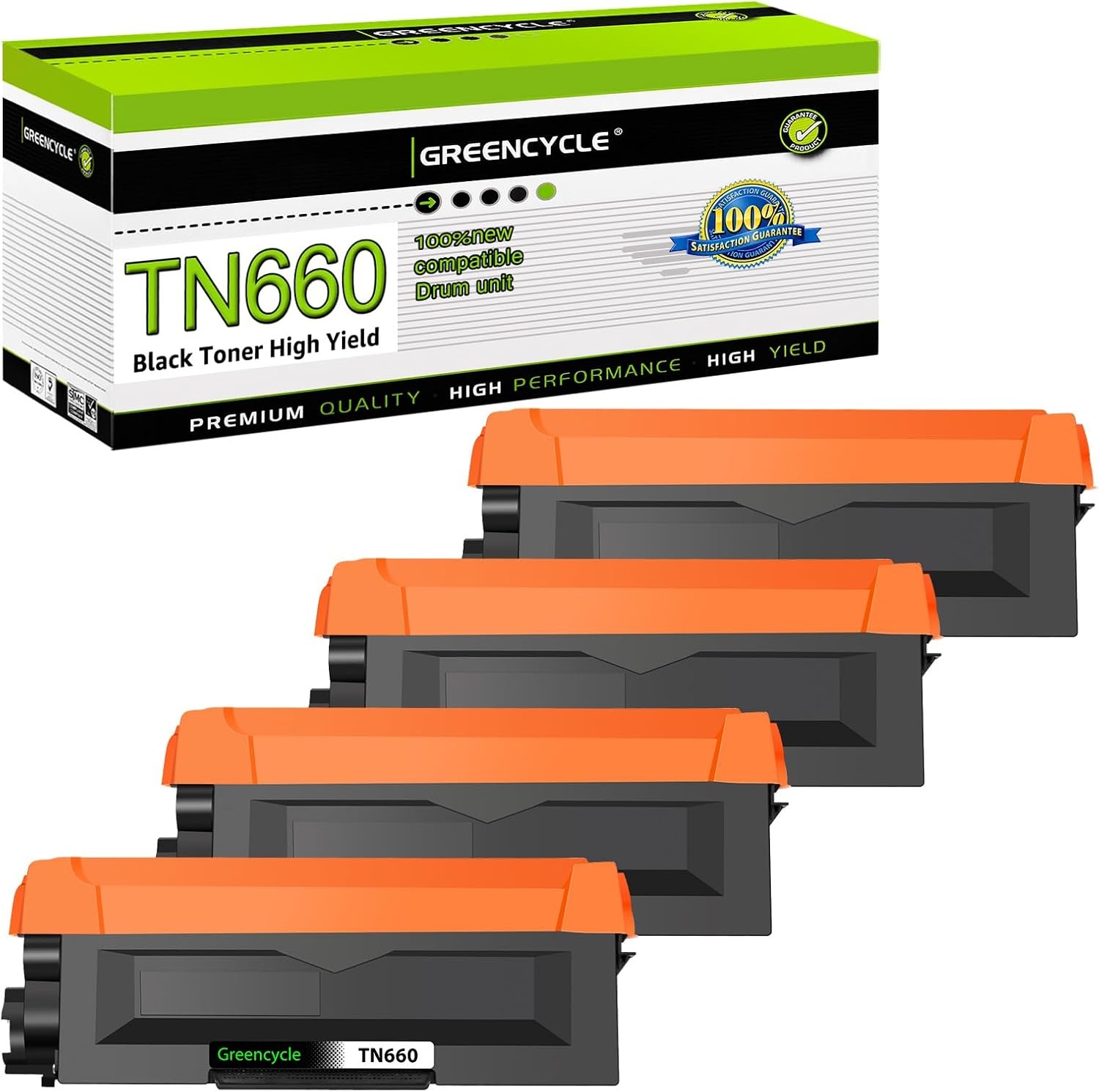 4PK TN660 Toner Cartridge for Brother DCP-L2500D L2520DW HL-L2320D L2360DW TN630