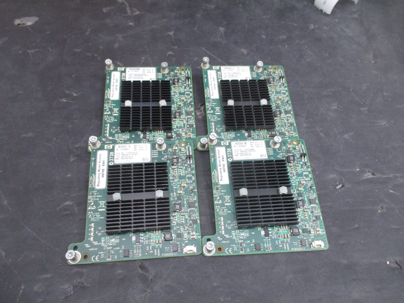 LOT OF 4 HP 644161-B21 InfiniBand 10/40Gb Dual Port 661692-001 656088-001