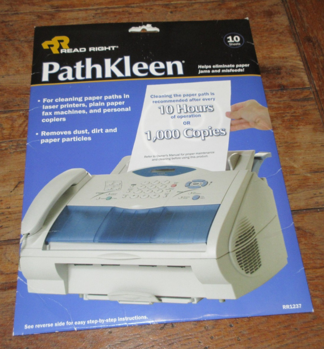 Read Right PathKleen Printer Roller Cleaner Paper RR1237 8 Sheets NOS
