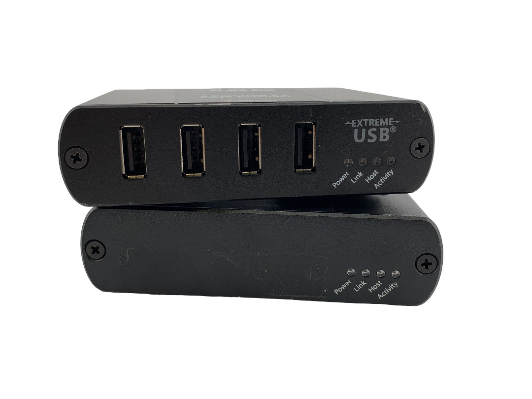 Black Box 4 Port USB 2.0 CAT Extender Remote & Fiber Extender Local